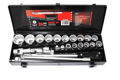 Набор инструментов 24пр. 3/4'' (12гр.)(17-50мм) в кейсе(FK-6241-9) FORCEKRAFT