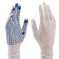 Перчатки х/б, белые, ПВХ покрытие "Точка", 10 класс, 4 нитки (67715) фото2
