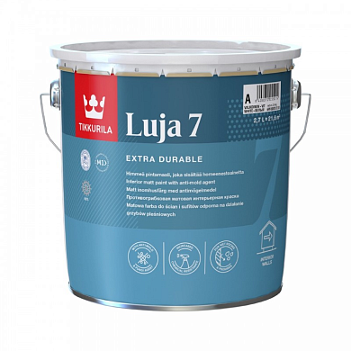 Краска акрилатная TIKKURILA LUJA 7 матовая, белая, БАЗА А 0.9 л