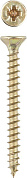 Саморез для крепления ДВП в дерево Ø 4.0x25 мм хром. золотистый острый 65шт. (4-300407-40-025) ЗУБР