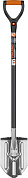 Лопата штыковая стальная садовая, алюминиевый черенок, 27,5*18*123см (0737) FINLAND