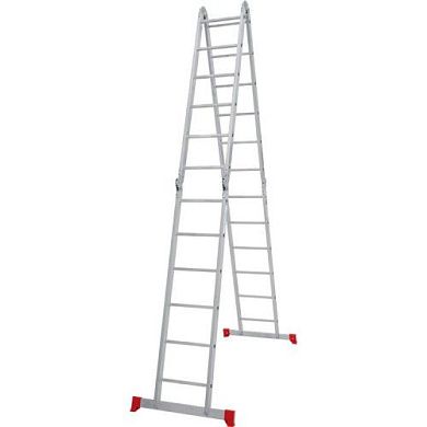 Лестница-трансформер алюм. шарнирная NV2320 (4х6 ступ. 316/642см, 16.5кг) Новая Высота