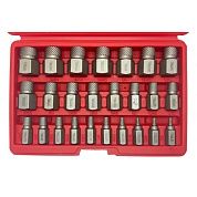 Экстракторы для шпилек 1/8"-7/8", набор 25пр., 42CrMo (HD-06034) H-D