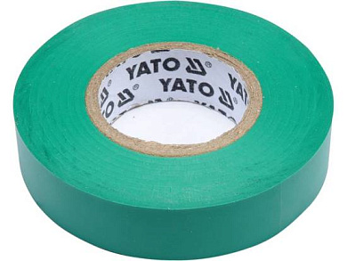 Изолента ПВХ, 15мм х 20м х 0,13мм, зеленая (YT-81595) YATO