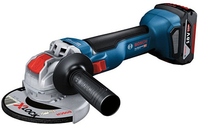 Угловая шлифмашина аккум. GWX 18V-10 X-LOCK Solo (18В,2х5.0А/ч,125мм,L-BOXX)(0 601 7B0 102) BOSCH