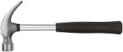 Молоток-гвоздодер, металлическая ручка, резиновая рукоятка 27мм, 450гр. (F_44613) KУРС
