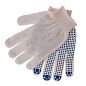 Перчатки х/б, белые, ПВХ покрытие "Точка", 10 класс, 4 нитки (67715) фото3