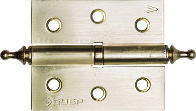 Петля универсальная "ЭКСПЕРТ", 2 подшипника, цвет хром (CP), с крепежом, 125х75х2,5мм, 2 шт (37601-125-2) ЗУБР