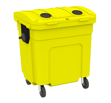 Контейнер пластмассовый хозяйственный для мусора 1100л на колесах (пластик)