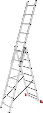 Лестница алюминиевая 3-х секц. NV223 (7 ступ. 183/447см, 9.7кг) (2230307) Новая Высота