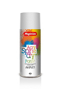 Краска аэрозольная  белая глянцевая акриловая(265г) RAL 9003 MAGICLINE