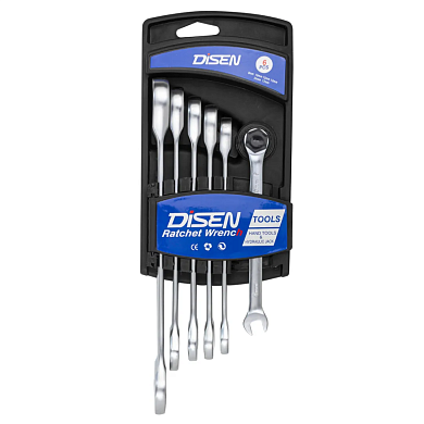 Набор ключей трещоточных 6пр.(8,10,12,13,14,17мм)(DSH1504) DISEN