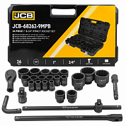 Набор головок ударн. 3/4", 26пр., (6гр.)(JCB-68262-9MPB) JCB