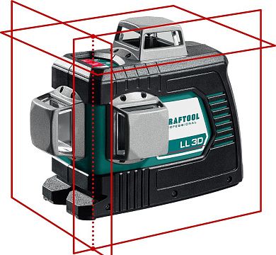 Нивелир лазерный "LL-3D", 3х360°, 20м/70м, IP54, точн. +/-0,2 мм/м, в коробке (34640_z01) KRAFTOOL
