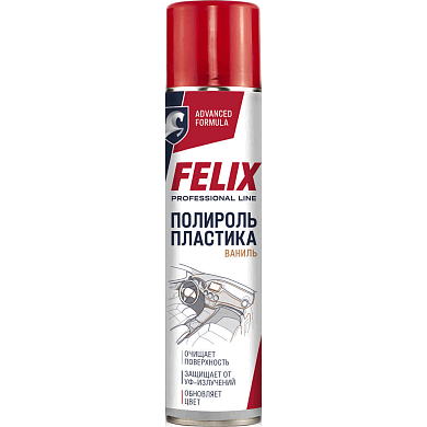 Полироль пластика аэрозоль Ваниль 400мл (411040132) FELIX