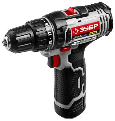 Дрель-шуруповерт аккум. ДШЛ-121 КН (12.0 В, 2 акк. х 1,.3 А/ч Li-Ion, 20 Нм, чем.) ЗУБР