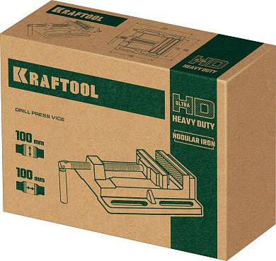 Тиски станочные, чугунные 100 мм (32715-100) KRAFTOOL