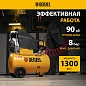 Компрессор воздушный DLC1300/24 безмасляный 1,3 кВт, 24 литра, 206 л/мин Denzel фото4