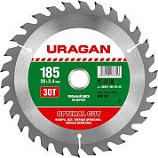 Диск пильный 185х20х2.4х30 по дереву "Optimal cut" (36801-185-20-30) URAGAN