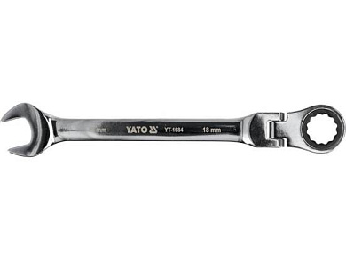 Ключ рожково-накидной с трещоткой,шарнирный 9 мм (YT-1675) YATO
