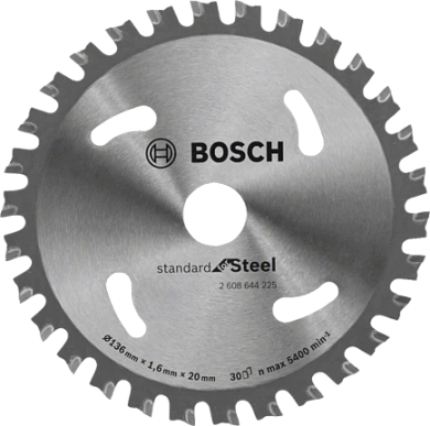 Диск пильный 136x20х1.6/1.2x30 Standart for Steel (2 608 644 225) BOSCH
