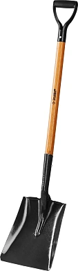 Лопата "Профи-10" совковая, деревянный черенок, с рукояткой, Профессионал (39363_z02) ЗУБР