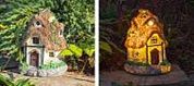 Фонарь садовый ЧУДЕСНЫЙ САД 615 "Сказочный домик" с LED подсв, h21см, на солнеч.батарее, полирезина