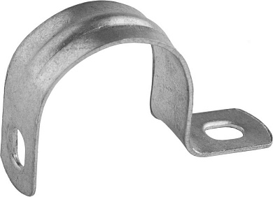 Скобы металлические D25 мм, однолапковые, креп. металлорукава d=20 мм, 50шт. (60211-20-50) СВЕТ