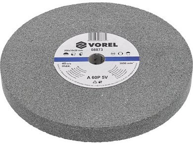 Круг заточной абразивный 200х15.88х20 мм A 60P 5V (08873) VOREL