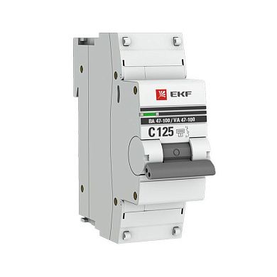 Автоматический выключатель ВА 47-125, 1P 125А (C) 10kA EKF PROxima