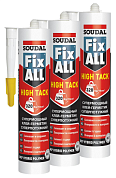 Клей герметик гибридный Fix All High Tack 290 мл белый туба (119129) упаковка 3 шт. SOUDAL