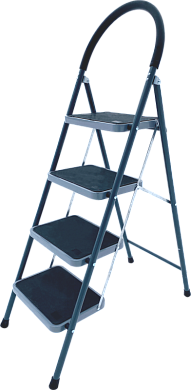 Лестница-стремянка алюм. с широкими ступенями MCH (4 ступ. 90/130см, 7.4кг) АЛЮМЕТ
