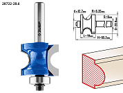 Фреза полустержн. с подшип., D= 28,6мм, дл.-16мм, рад.-6,35мм, хв.-8мм, d-12,7мм (28722-28.6) ЗУБР