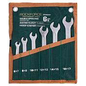 Набор ключей рожковых, 6пр. (6х7, 8х9, 10х11, 12х13, 14х15, 16х17мм) (RF-5062P) RockFORCE