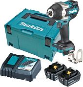 Гайковерт ударный аккум. DTW 700 RTJ (18.0 В, 2 акк. х 5.0 А/ч, 700 Нм, 1/2", кейс) MAKITA