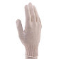Перчатки х/б, белые, ПВХ покрытие "Точка", 10 класс, 3 нитки (67785) фото5