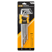 Набор ключей шестигранных 9пр. HEX/TORX, экстрадлинных (JCB-5093TXL) JCB