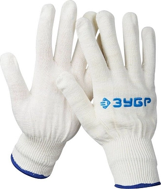 КОМФОРТ, размер L-XL, перчатки трикотажные тонкие, без покрытия, 11450-XL (11450-XL) ЗУБР