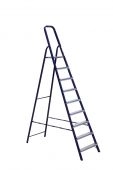 Лестница-стремянка стальная односторонняя усиленная M (9 ступ. 187/267см, 9.4кг) АЛЮМЕТ