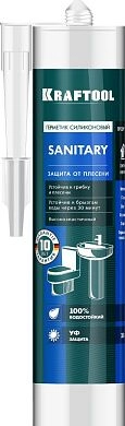Герметик силиконовый санитарный 300мл прозрачный туба (41255-2) KRAFTOOL