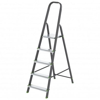 Лестница-стремянка стальн., 5 ступ, алюм. ступ., 1000мм, слож.1720х460х112мм, (97955) СИБРТЕХ
