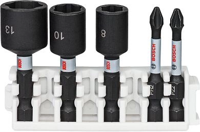 Набор бит ударных и головок, 5пр. (2 608 522 350) BOSCH