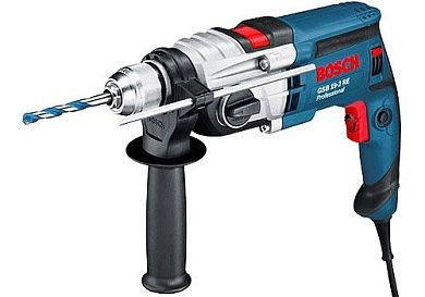 --- Дрель ударная GSB 19-2 RE БЗП / 850Вт, 0-1000/3000 об/мин / чем. (0 601 17B 500) BOSCH