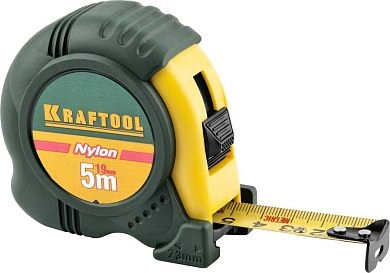Рулетка 5м/19мм, нейлон. покр., прорез. корпус, быт. "Nylon" (34122-05-19_z01) KRAFTOOL