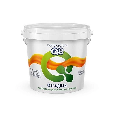 Краска "Formula Q8" белоснежная ВД полиакриловая фасадная 1,5 кг