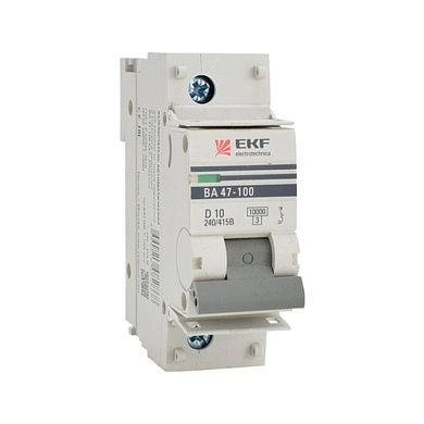 Автоматический выключатель ВА 47-100, 1P 100А (C) 10kA EKF PROxima