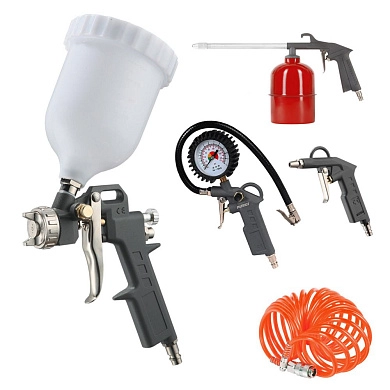 Набор пневиоинструмента KIT 5А (450 л/мин 12 штуцер 1/4 дюйм) бар  PATRIOT