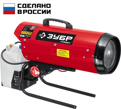 Пушка тепловая дизельная ДП-К6-17 (17кВт, 300 м3/ч, 230В) ЗУБР