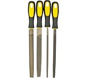 Набор напильников 200 мм, 4 пр. (плоск., трехгр., кругл., полукругл.) (F_42596) FIT