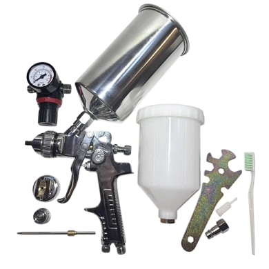 Краскопульт HVLP 1,4/1.7мм с принадлежностями (9пр.) (HD-ATK29) H-D